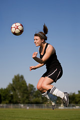 Image showing Woman soccer player