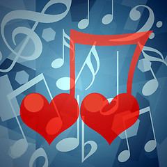 Image showing Music of love