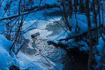 Image showing winter creek ice