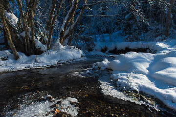 Image showing winter creek ice