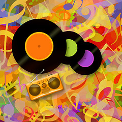 Image showing Bright coloful happy music