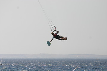 Image showing Kite boarder in the air