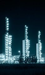Image showing Grangemouth Refinery at Night