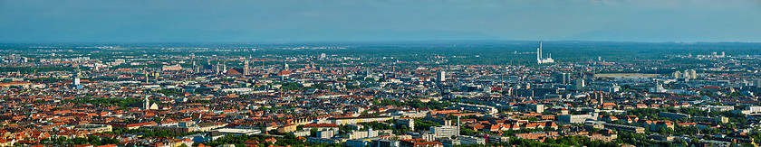 Image showing Aerial panorama of Munich. Munich, Bavaria, Germany