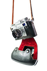 Image showing camera in red-black case