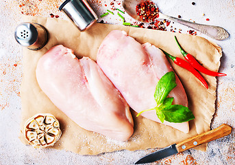 Image showing raw chicken fillet