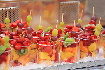 Image showing Fruits in Cups