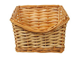 Image showing Wicker basket on white