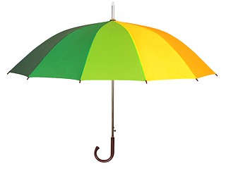 Image showing Rainbow umbrella on white