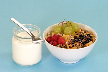 Image showing Granola and Yoghourt