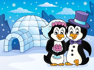 Image showing Penguin wedding theme image 2