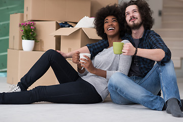 Image showing Relaxing in new house