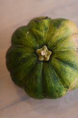 Image showing pumpkin on a wooden table