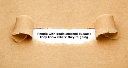Image showing People With Goals Succeed Inspirational Quote