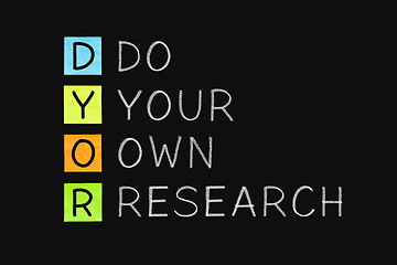 Image showing DYOR - Do Your Own Research Concept