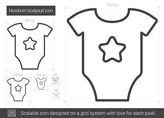 Image showing Newborn bodysuit line icon.