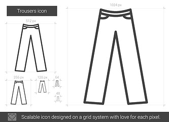 Image showing Trousers line icon.