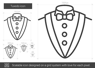 Image showing Tuxedo line icon.