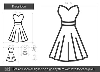 Image showing Dress line icon.