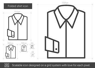 Image showing Folded shirt line icon.