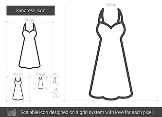 Image showing Sundress line icon.