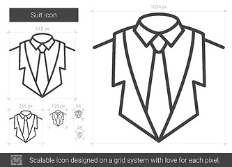 Image showing Suit line icon.