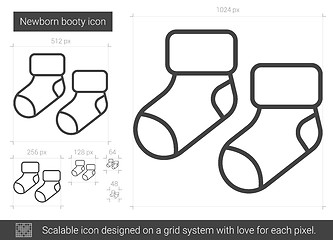 Image showing Newborn booty line icon.