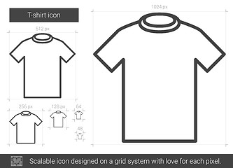 Image showing T-shirt line icon.