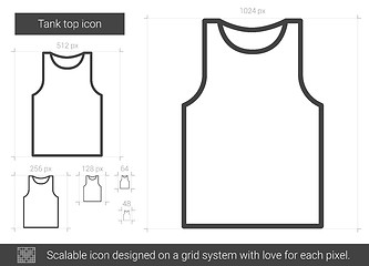 Image showing Tank top line icon.