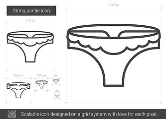 Image showing String pantie line icon.