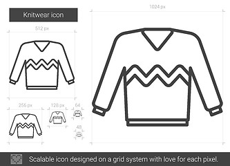 Image showing Knitwear line icon.