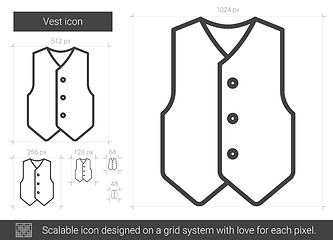 Image showing Vest line icon.