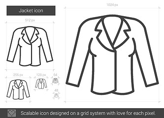 Image showing Jacket line icon.