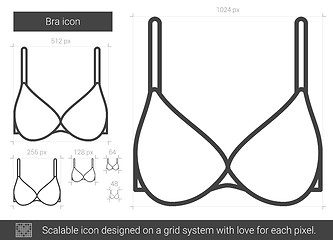 Image showing Bra line icon.