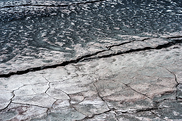 Image showing Dry cracked earth. The concept of global warming.
