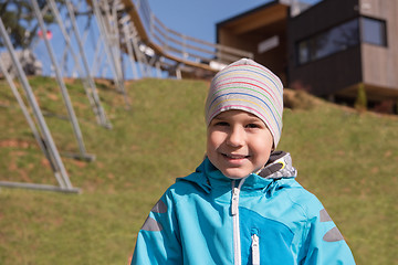 Image showing Portrait of a boy with hat and  jacket