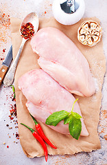 Image showing raw chicken fillet