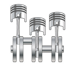 Image showing Vector illustration of the car gross and piston