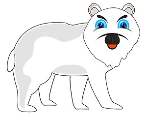 Image showing Vector illustration north animal polar bear.Arctic animal