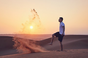 Image showing Man in desert