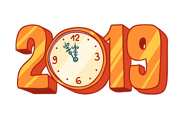 Image showing 2019 new year clock