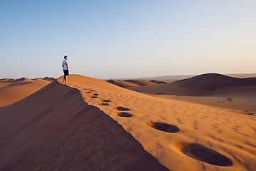 Image showing Alone in desert