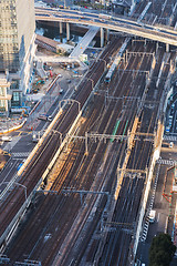 Image showing view to railway in tokyo city, japan