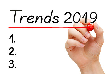 Image showing Blank Trends List For Year 2019
