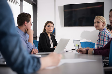 Image showing Business Team At A Meeting at modern office building