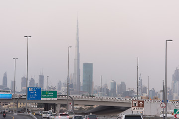 Image showing Dubai traffic jam