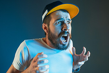 Image showing The anger and screaming man