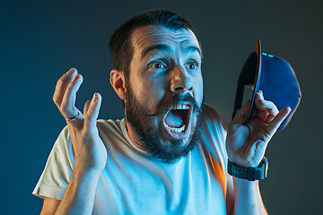 Image showing The anger and screaming man