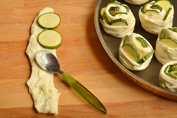 Image showing Zucchini rolls