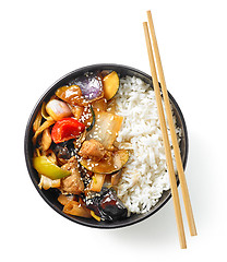 Image showing bowl of asian food